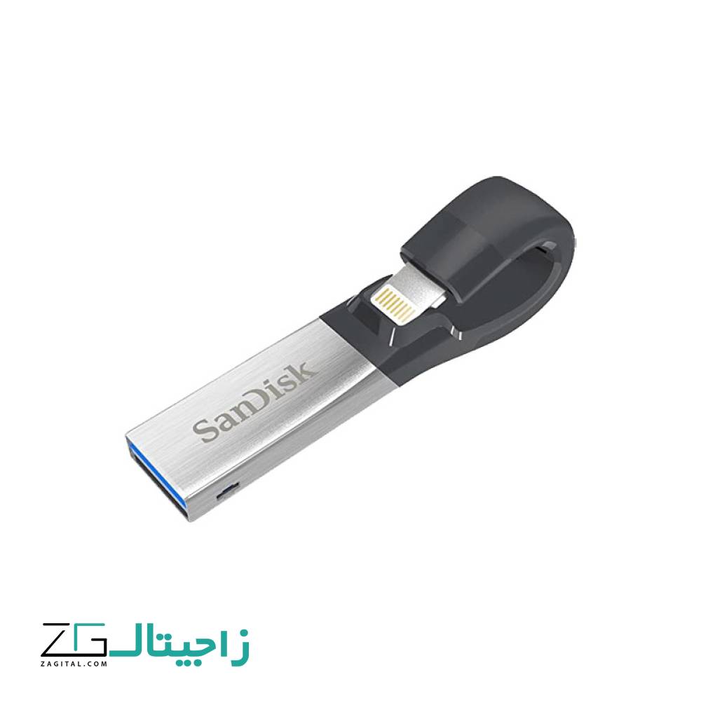 فلش مموری لایتنینگ و USB3.0 سن دیسک مدل iXpand ظرفیت 64 گیگابایت