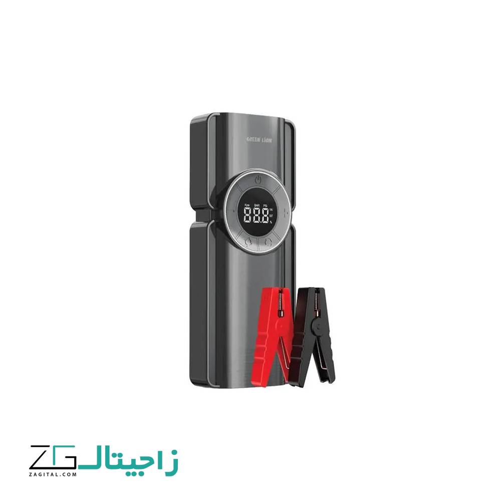 پاوربانک 10000 و کمپرسور باد و جامپ استارتر خودرو گرین لاین Green Lion Portable Jump Starter